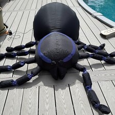 GEMMY Airblown INFLATABLE Spider 4Feet Blow Up Black Spooky Halloween