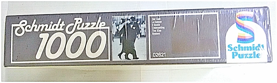 SCHMIDT PUZZLE 1000 PEZZI IL BACIO 650x474 mm SIGILLATO 1990 SERIE BIANCO E NERO - Immagine 3 di 4