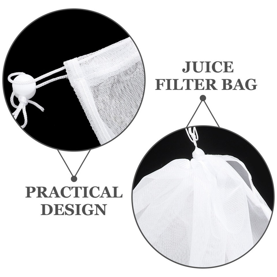 2pcs Fruit Juice Straining Bag Reusable Grape Wine Filter Bag Coffee