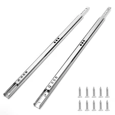 2 Pack Ball Bearing Drawer Slides 12 Inch Two Way Metal Drawer Track Rail Glides