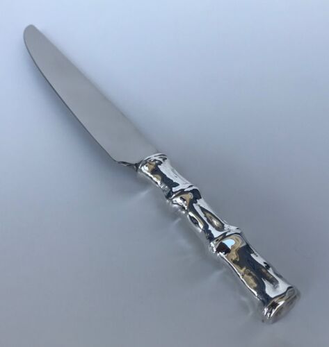 NEW Vtg Tropicana Cake Knife Michael Aram Silver Plated BRONZE Bamboo NIB - Picture 1 of 8