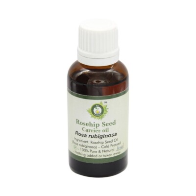 R V Essential Pure Rosehip Seed Carrier Oil 15ml- Rosa Rubiginosa