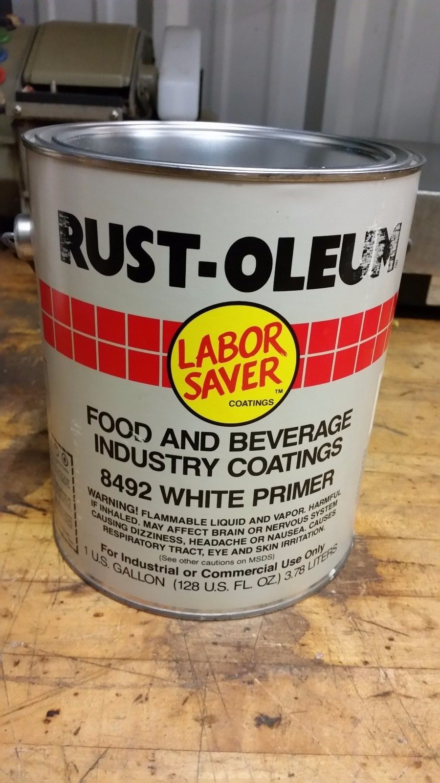 RUSTOLEUM food and beverage coating white primer gallon 8492