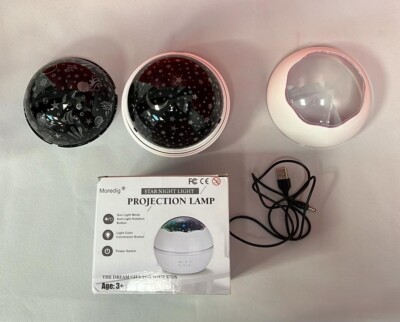 MOREDIG Projektorlampe Nachtlicht Sternenprojektor 360 Grad Drehung WEISS