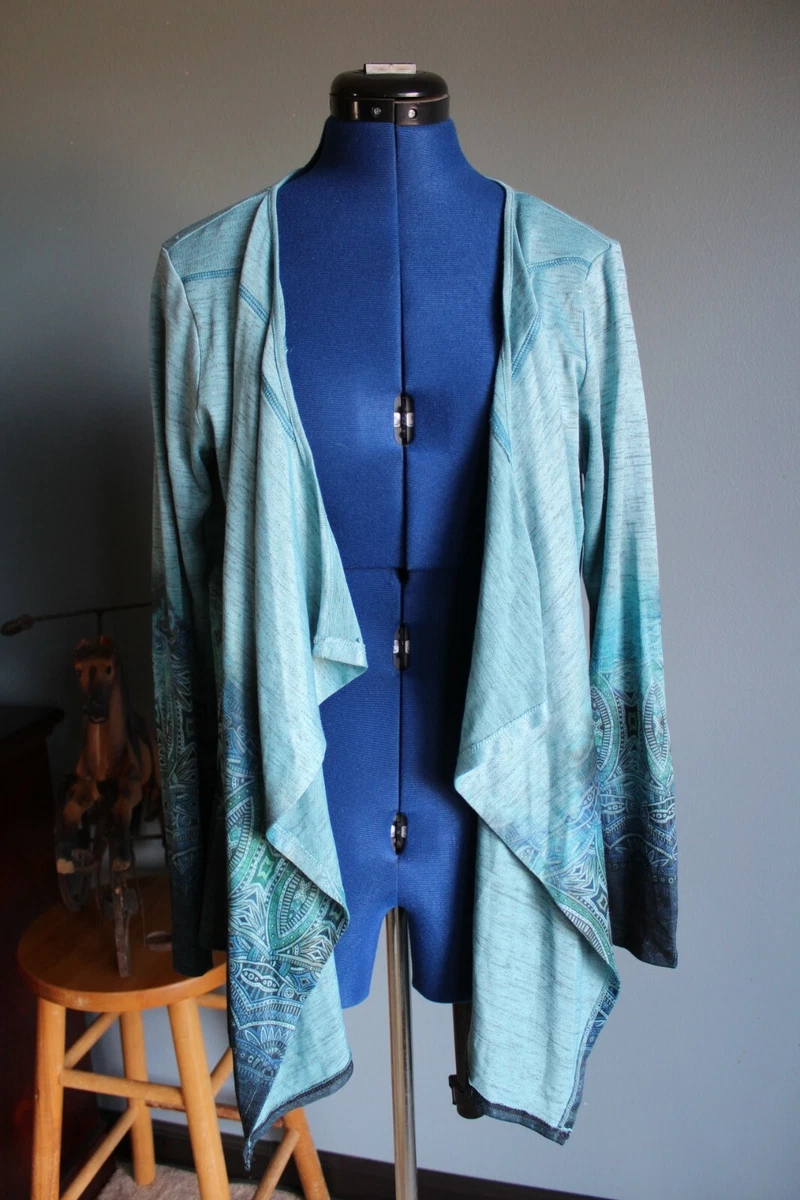 Teal clearance waterfall cardigan