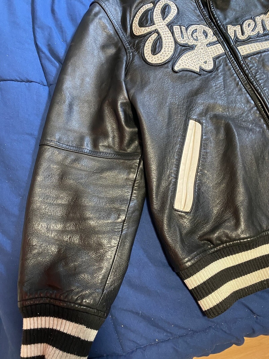 supreme uptown studded varsity leather jacket size small | eBay supreme uptown studded varsity leather jacket size small | eBay