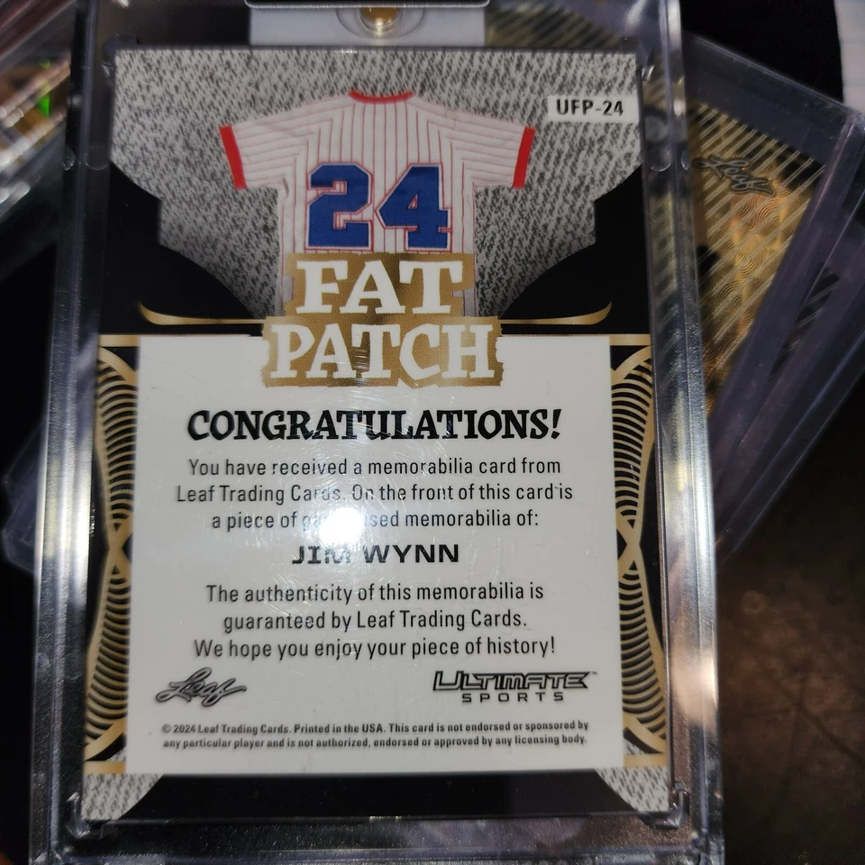 Hoja Ultimate Sports 2024 "parche graso" UFP-24 JIM WYNN -HOUSTON COLT AÑOS 45/ASTROS Foto 2 de 4