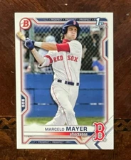 MARCELO MAYER - Red Sox - 2021 1st Bowman Draft BD-174 (2) Card LOT    FS  QTY
