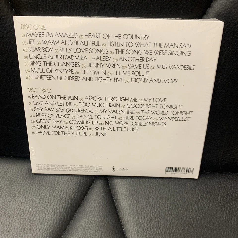 PAUL MCCARTNEY PURE MCCARTNEY  2CD Sealed . Few Marks To Card Case Under Wrap - Image 2 of 2