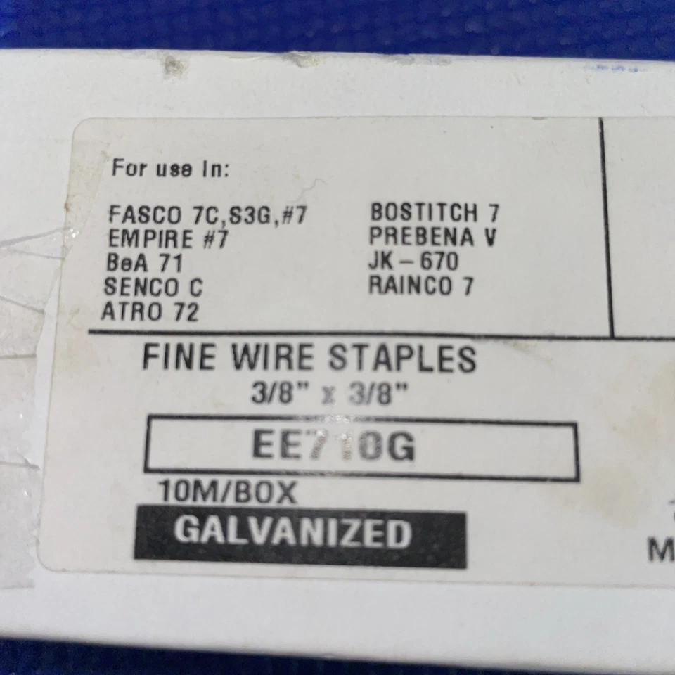 1 Caja de 10.000 - Fasco 7C, 83G, #7 22ga L 3/8" CrownX H 3/8" Pata Foto 4 de 4