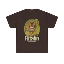Ritalin Man 1975 Methylphenidate Advertising Logo T-shirt