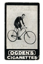 Ogden's Tabs Cigarette Card - General Interest B 92 - T. G. King, Cyclist