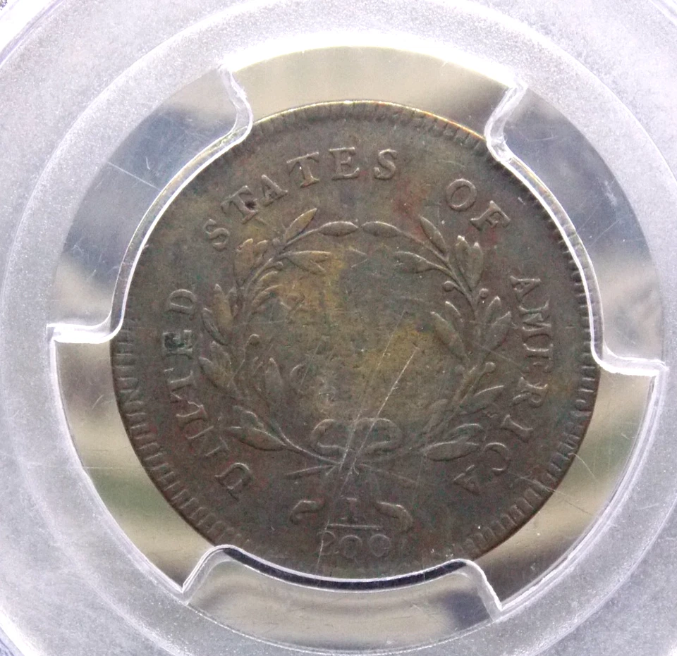 Medio centavo Liberty Cap 1795 *LISO* borde perforado fecha 1/2 c graduación profesional en muy buen estado detalle #206 Foto 2 de 4