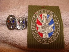  BSA EAGLE SCOUT Boy Scouts of America PATCH,  PIN and RING, 1937-57 SIZE 6??