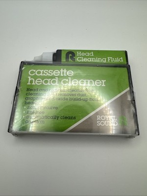 Royal sound cassette head cleaner kit new in package cassette tape vintage