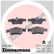 Satz Bremsbeläge Bremsklötze hinten für Mercedes M-Klasse W164 24575200