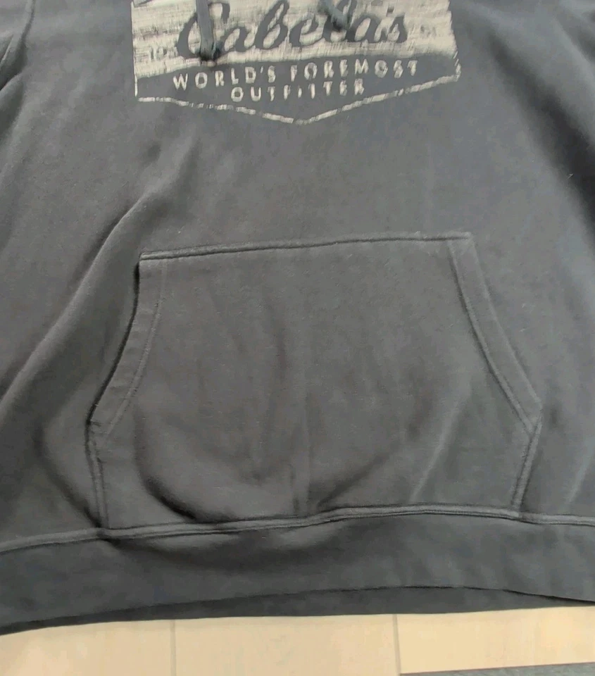 Cabelas Sudadera con Capucha Para Hombre 2XL Pullover Negro Top's World's Outfitter 1961 Exterior Foto 2 de 4