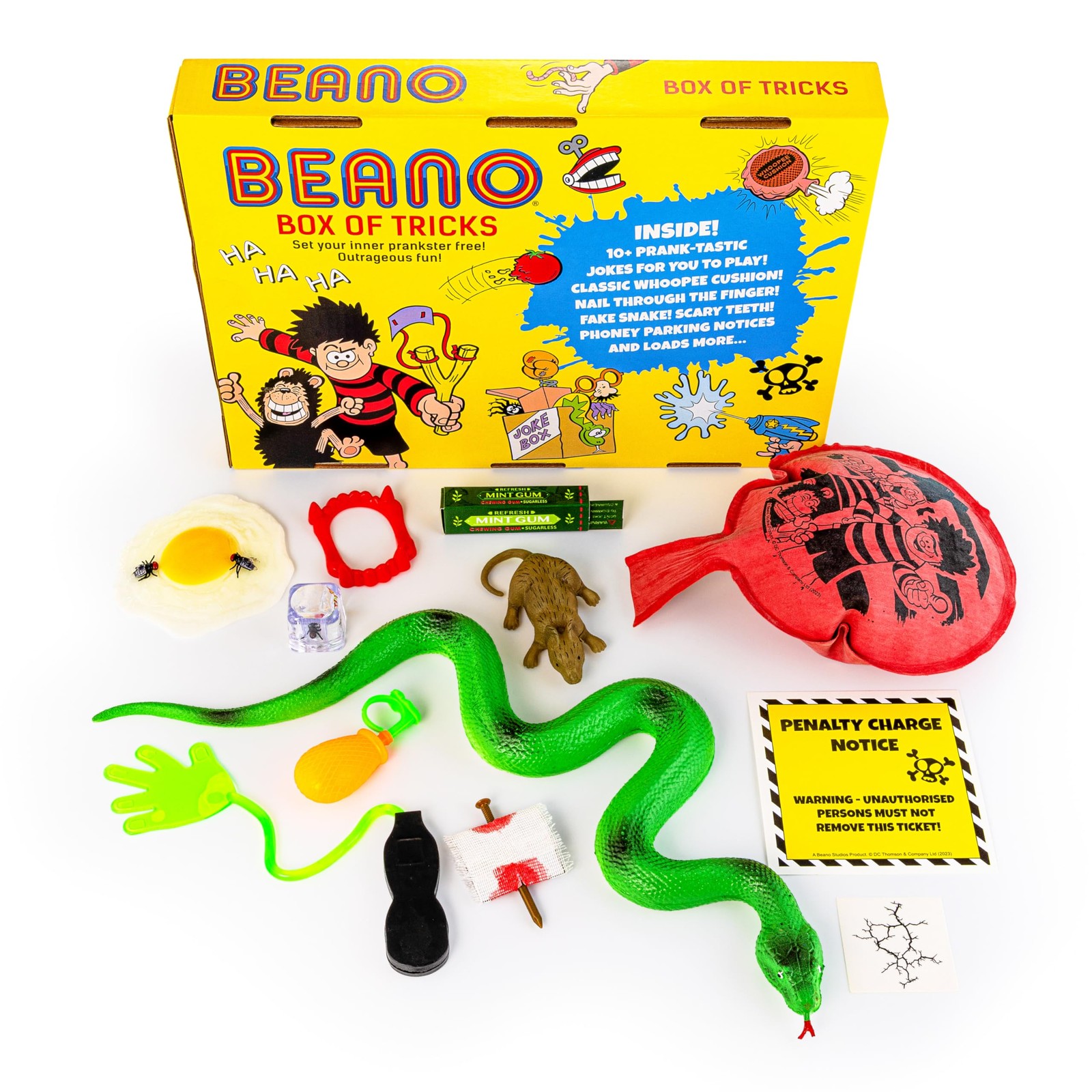 BEANO JOKE BOX OF TRICKS 10+ PRANKS GIFT PRESENT