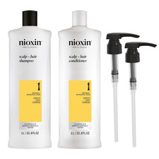 Nioxin System 1 Shampoo Conditioner Prepack for Natural or Untreated Hair