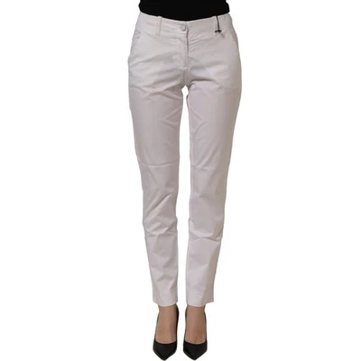 Pantalon ARMANI JEANS blanc taille moyenne coton stretch pantalon... - Photo 1/4
