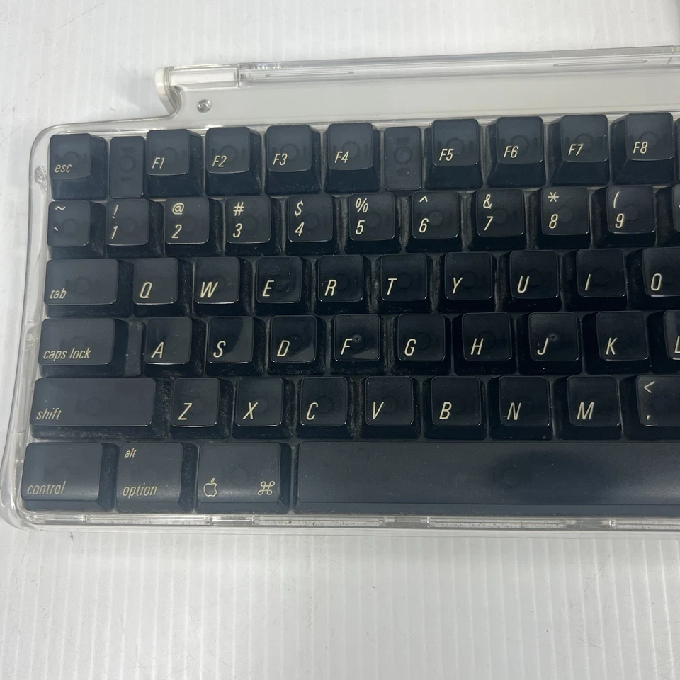 Vintage Apple Pro Keyboard USB Wired Black Transparent ~ Model M7803 ~ Works! - Image 2 of 4