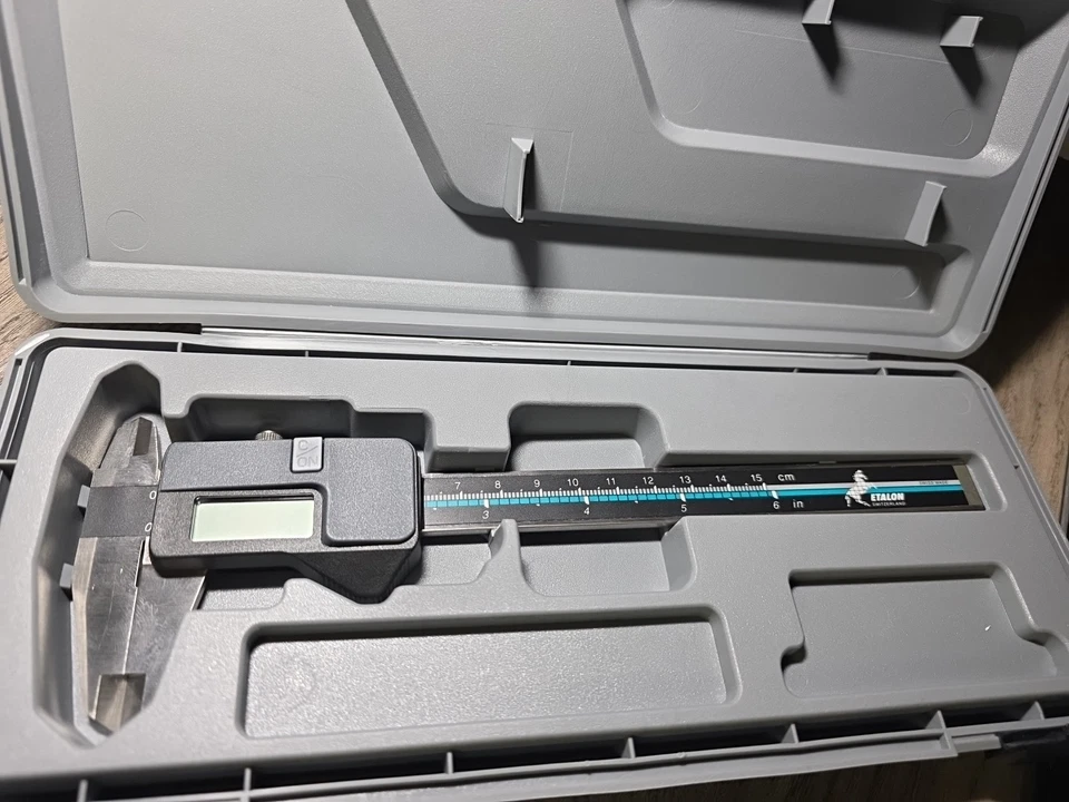 Vintage Digital SWISS Made ETALON 6” Caliper Standard US & Metric .0005" grad. - Image 3 of 4