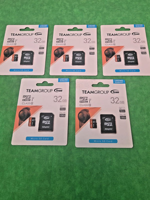 TeamGroup 32GB MicroSDHC UHS-I Memory Card+ Adapter 100 MB/s Class 10 New LOT 5