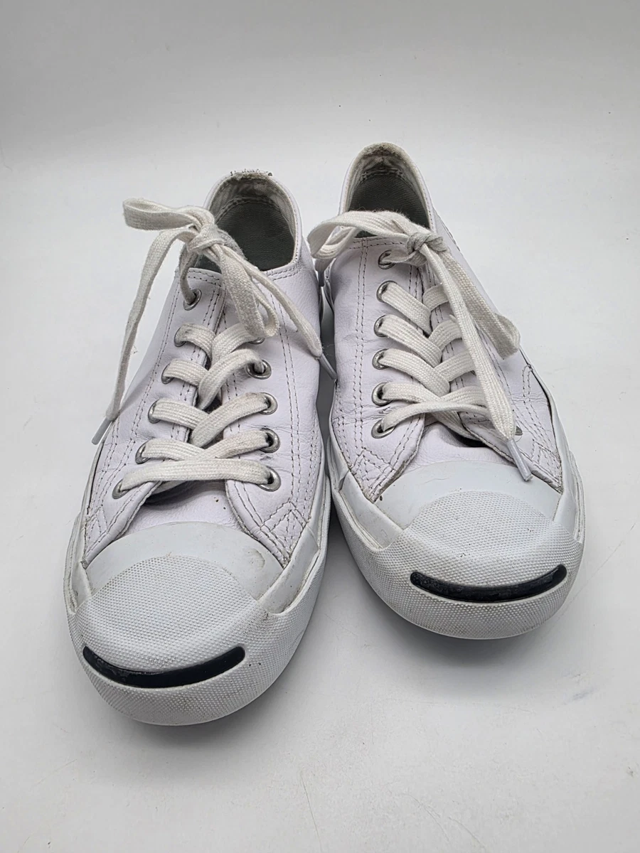 Converse Jack Purcell Ox Sneaker Schuhe Herren 5,5 Weiß Leder Low Top Schnürer