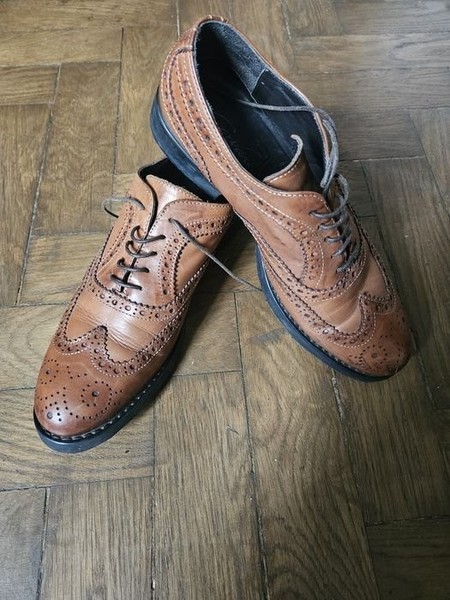 Women Italian Boots Brown Leather 38