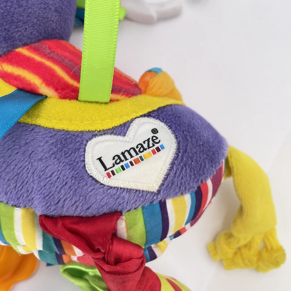Lamaze Jacque the Peacock Clip & Go Sensory Toy Baby Stroller Plush Teether Crin - Image 2 of 4
