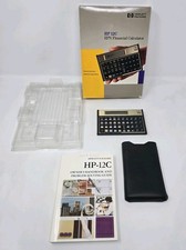 Vintage Hewlett Packard HP 12C RPN Financial Calculator  Case/Book Box