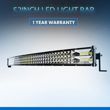 52 Inch Curved Triple Row 711W LED Light Bar Spot Flood Combo for UTV Pickup