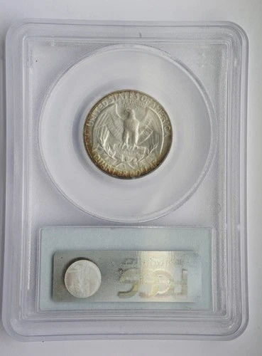 1952 S PCGS MS65 Washington Quarter, 90% Silver Toner!  Beautiful Reverse