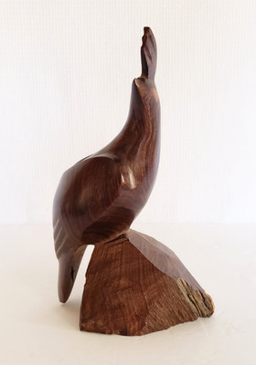 Vintage Hand Carved Desert Ironwood 8.5'' Quail Sculpture Wooden Figurine MCM