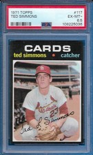 1971 Topps Ted Simmons RC Rookie Card #117 PSA 6.5 Low Population