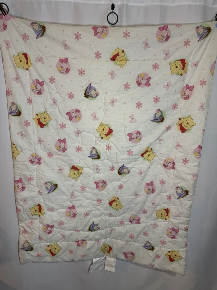 Juego de cuna vintage Winnie The Pooh Feat Pooh, Piglet, Eeyore con forro Disney Foto 2 de 4