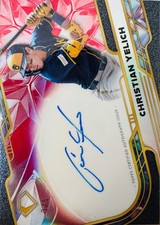 2025 Topps Diamond Icons Autograph Red Refractor /5 Christian Yelich #ACC-CY Mil