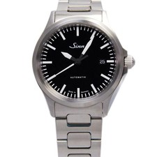 Sinn 556 Stainless Steel Bracelet 556.010 Automatic Black Date Round Dial Auth 2