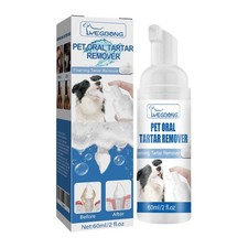 Pet Dental Tartar Remover Spray, Dog Cat Foam Teeth Clean Breath Freshener