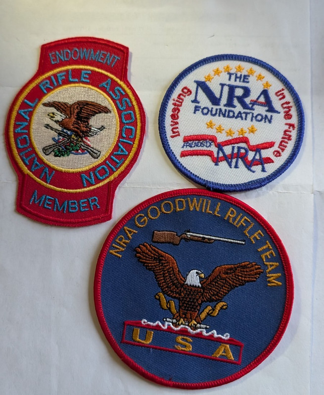 group of 3 NRA patches Endowment Member Goodwill Rifle Team NRA FOUNDATION 