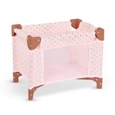 LullaBaby Folding Playpen Pink with Golden Stars