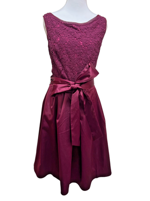 The Limited Lace Bodice Fit-and-Flare Dress in Deep Wine, NWT, Sz 10 | eBay