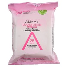 4 Pack Almay Micellar Makeup Remover Towelettes, 25 Ct