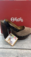 FLOGG Brown Leather And Beech Wood Sandals Shoes EVO Insole Mod. 110