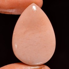 39.5 Ct Natural Peach Moonstone Pear Shape Cabochon Loose Gemstone 34X23X6 mm