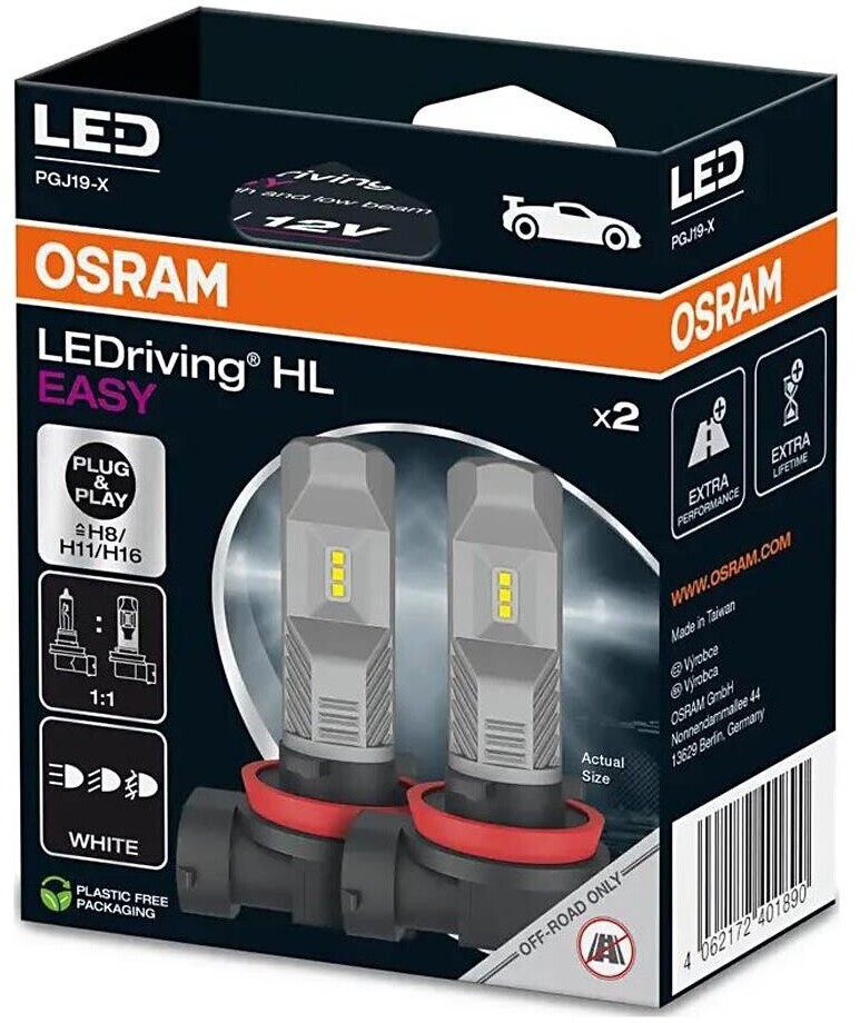 64211DWESY-2HB Osram LED Lamps H8/H11/H16 12V 8.2W LEDriving 6000K
