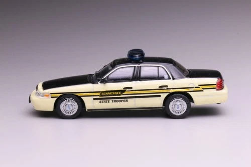 596 1:64 Yellow Ford CV CROWN VICTORIA Tennessee State Trooper Diecast Model Car - Picture 4 of 5