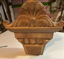VINTAGE THICK FURNITURE TOPPER OR PEDIMENT  FREE SHIPPING TO USA