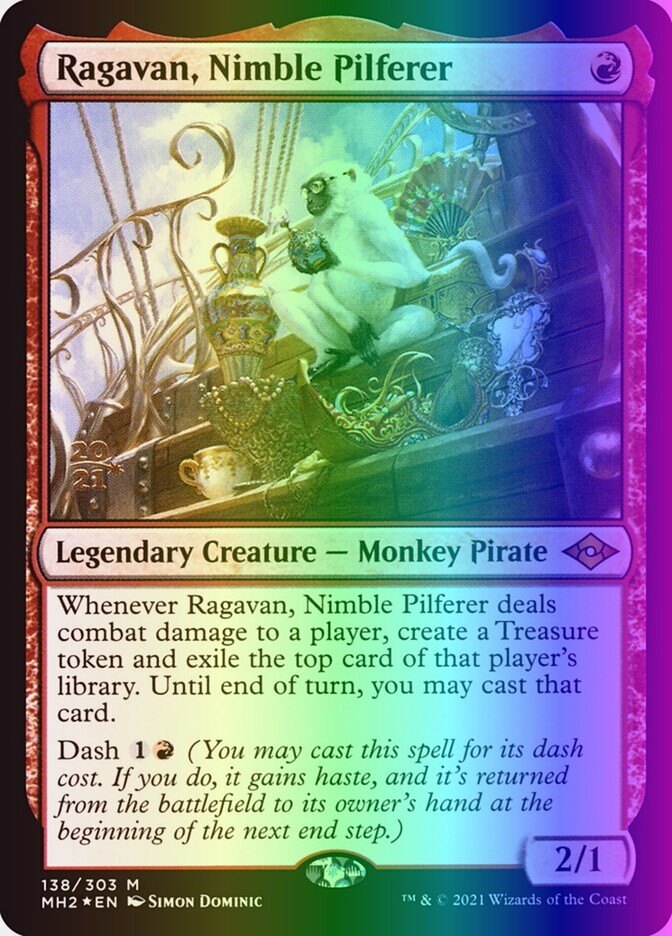 Ragavan, Nimble Pilferer (138/109) Modern Horizons 2 Promos LP FOIL- Prerelease