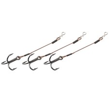 Treble Hooks Perch Bass Lure Pike Stinger Random Color Set Stainless Steel